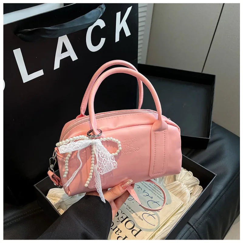 Women's Summer Solid Color Handbag Fashion Versatile Crossbody Bag Casual Ladies Shoulder Bag