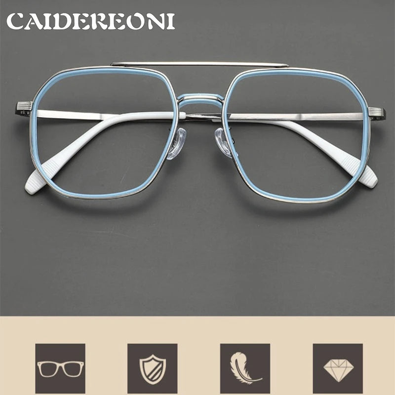 Lunettes de Lecture CAIDERONI Photochromiques Style Pilote – Anti-Lumière Bleue, Prescription Personnalisable, Mixte