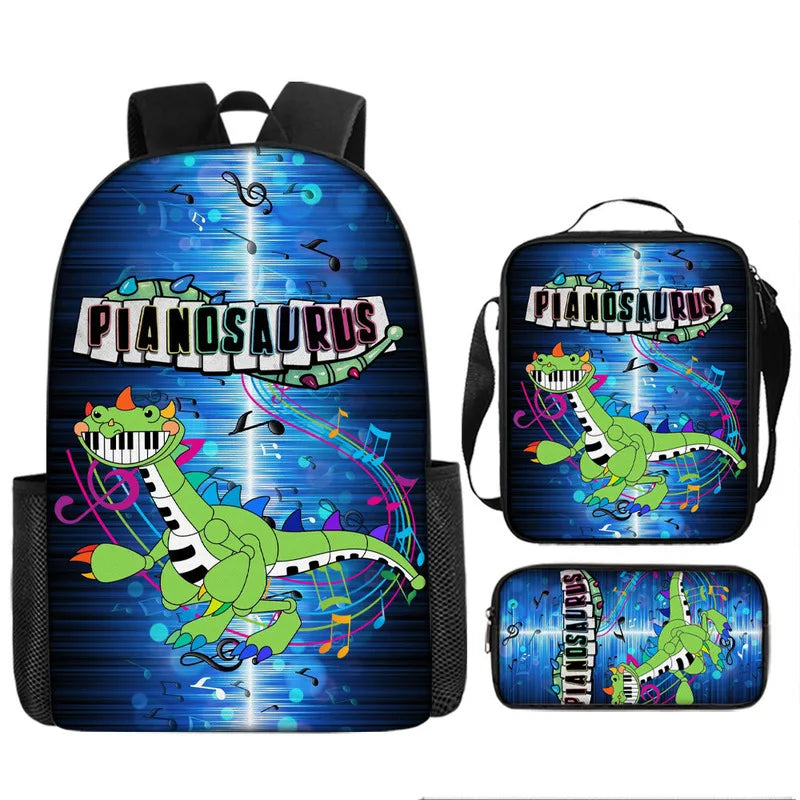 3-piece Set Nightmare Backpack Doey Doughman School Backpack For Students Horror Pianosaurus Bookbag Penbag Yarnaby Shoulderbag
