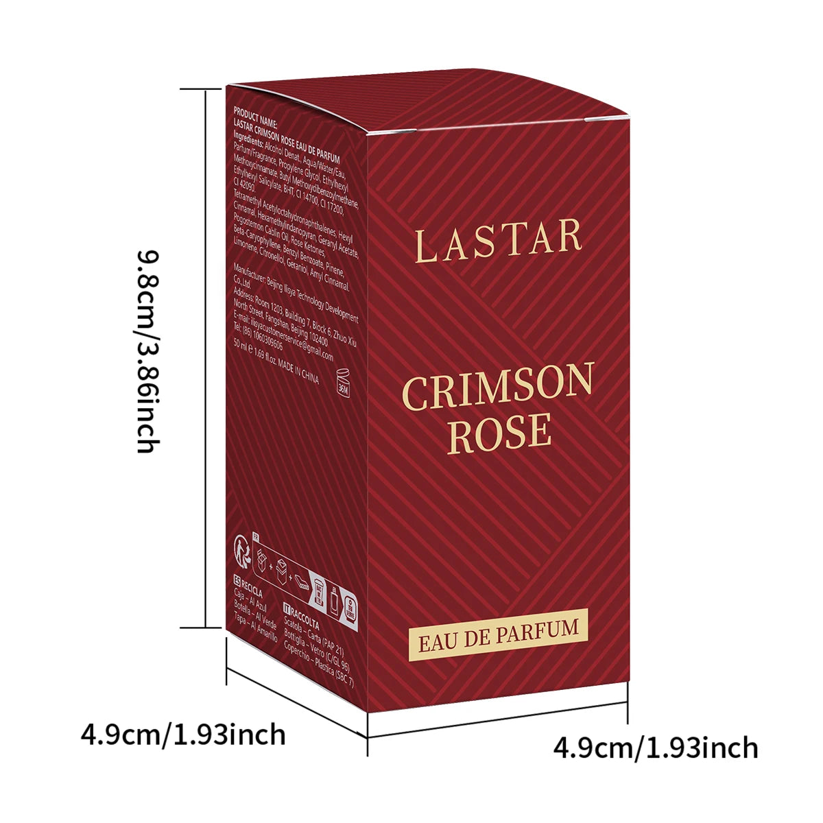 LASTAR Crimson Rose – Eau de Parfum 50 ml | Fragrance Florale Femme