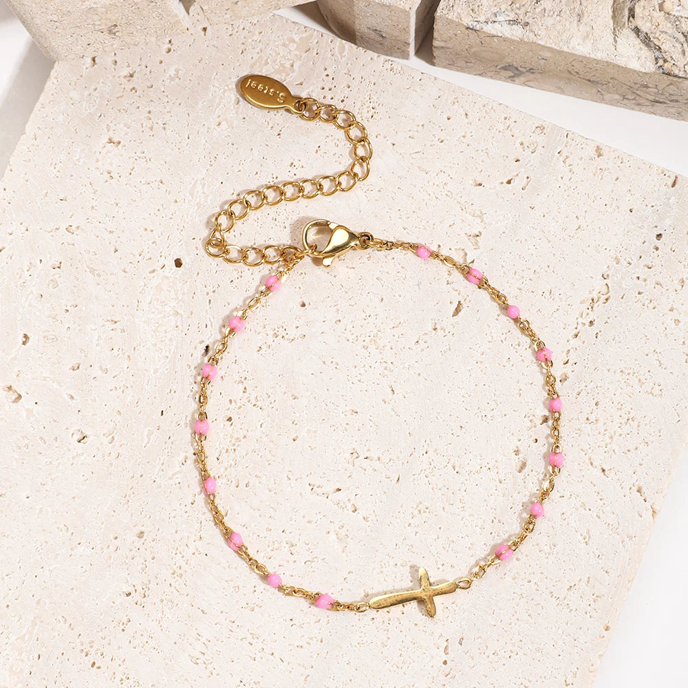 Bracelet Bohème Fin en Acier Inoxydable – Charme Géométrique Femme | ZMZY