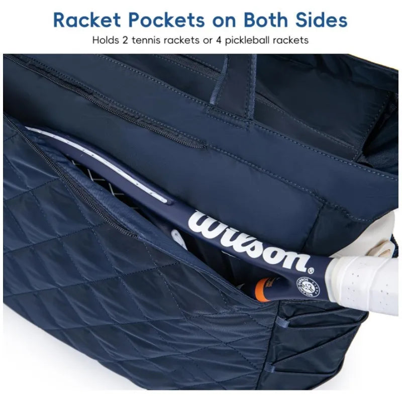 29L Tennis Handbag with Shoe Compartment Tennis Badminton One Shoulder Bags for 2-4 Rackets Waterproof Lightweight Bag Men Women