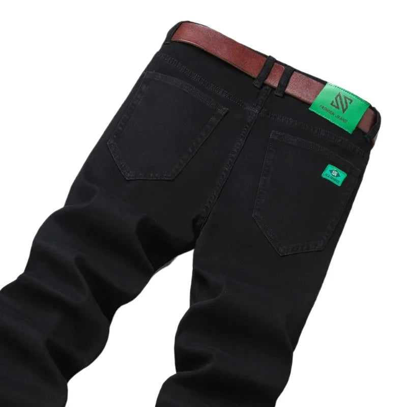 Jean Homme Slim Droit Stretch Printemps Automne – Coton Casual Business
