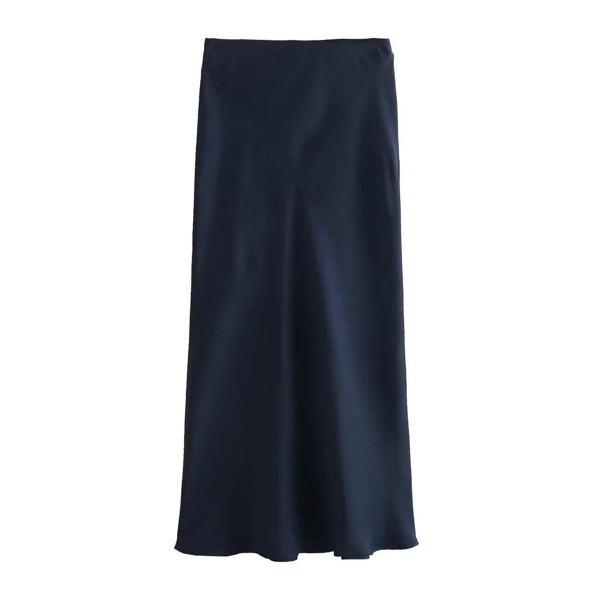 Willshela 2024 Black Satin Skirt Woman High Waist Elegant Long Skirts For Women Fashion Summer Midi Skirt Office Women's Skirts