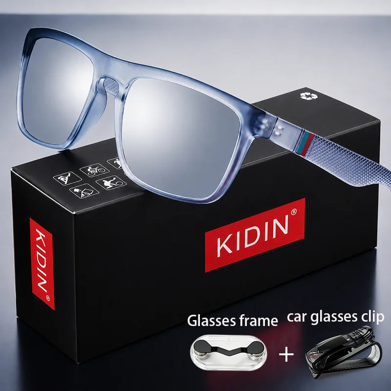 Lunettes de Soleil Polarisées Carrées KIDIN – UV400 Anti-Reflets (Modèle 1025)