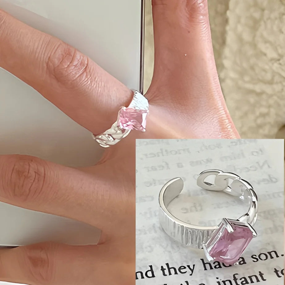 Bague Lotus en Argent Sterling 925 Femme – Texture Rétro & Ajustable | Cadeau Bijou