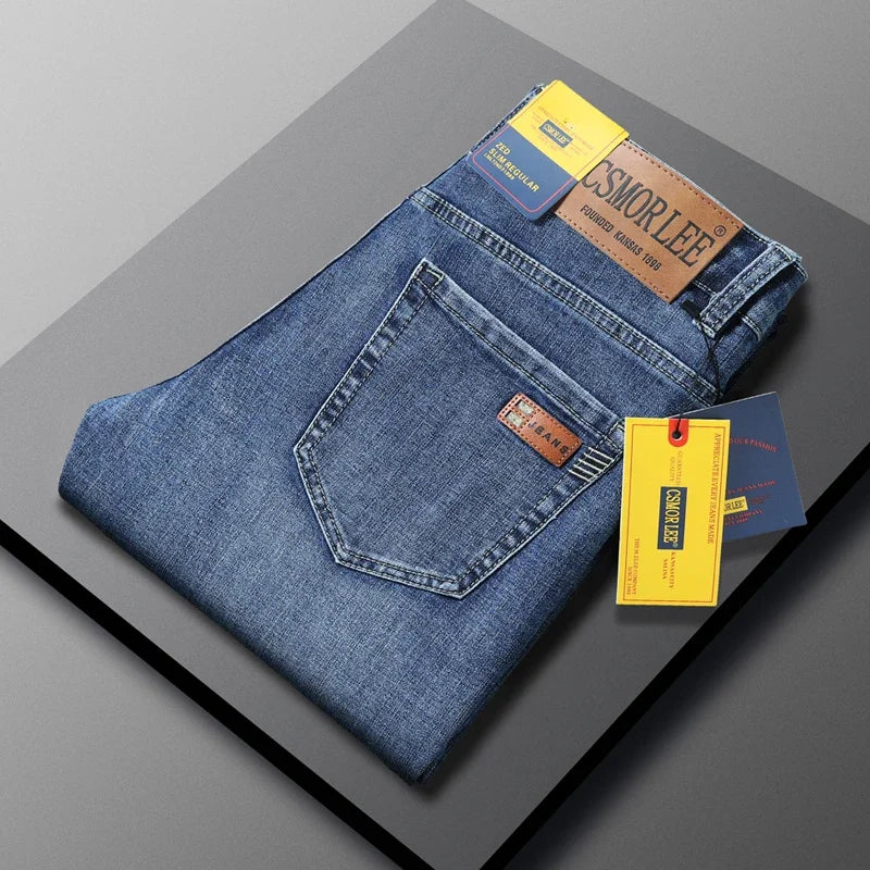 Jean Slim Fit Jambe Droite Homme – Denim Confortable Toutes Saisons