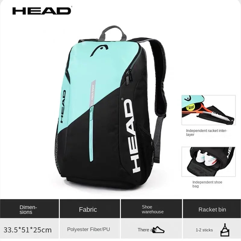 HEAD Tour Team Series 25L Tennis Racket Bags for Men Women Original Comfortable Backpack With Shoe Storage 2 Rackets