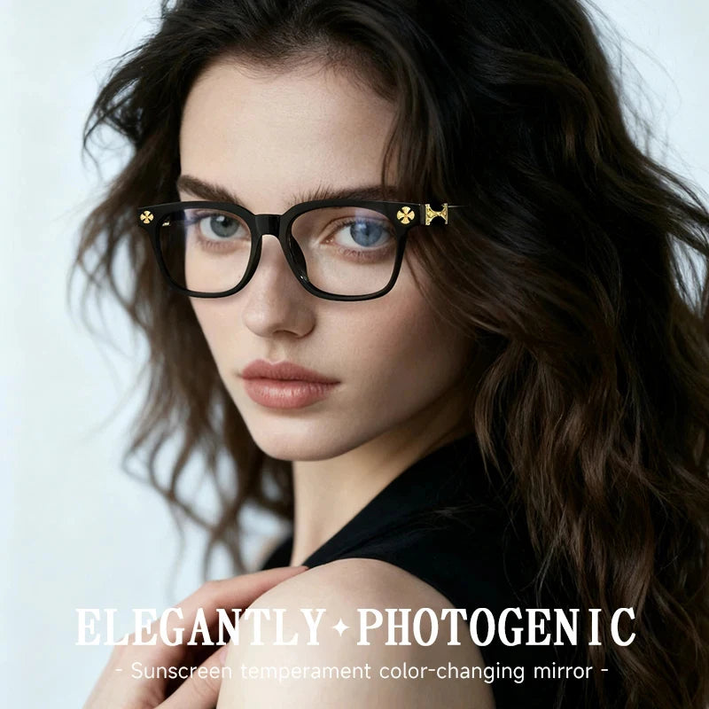Lunettes Anti-Lumière Bleue Femme – Monture Oversize Strass, Protection Écran F114