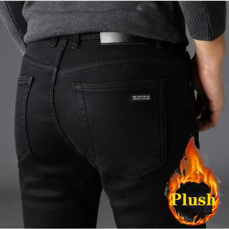 Jean Slim Homme Noir Stretch Toutes Saisons | Tailles 28-40 Smart Casual