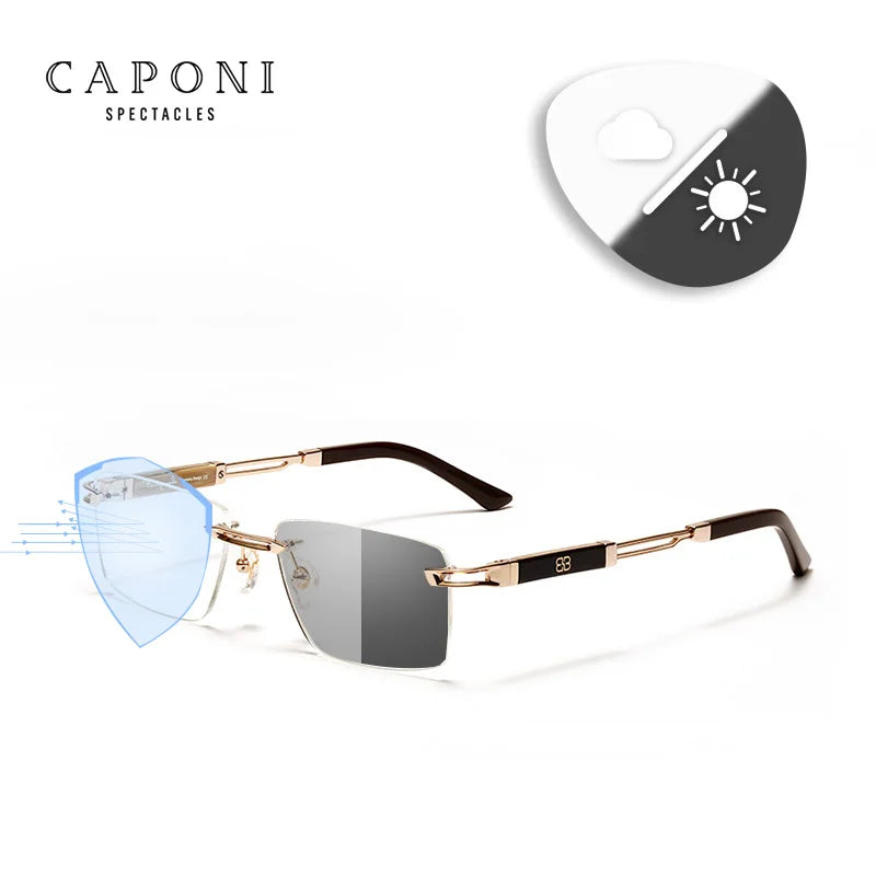 Montures Lunettes Homme Sans Monture Titane Pur CAPONI J23026