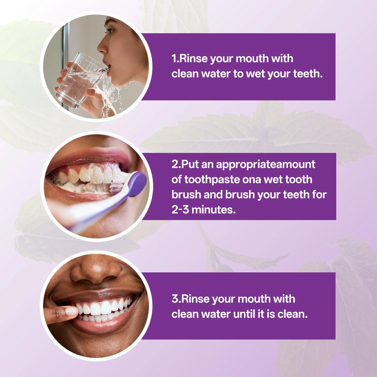 9D 5DPurple Teeth Whitening Toothpaste Remove Plaque Stains Cleaning Oral Hygiene Dental Bleach Tools Fresh Breath Beauty Health