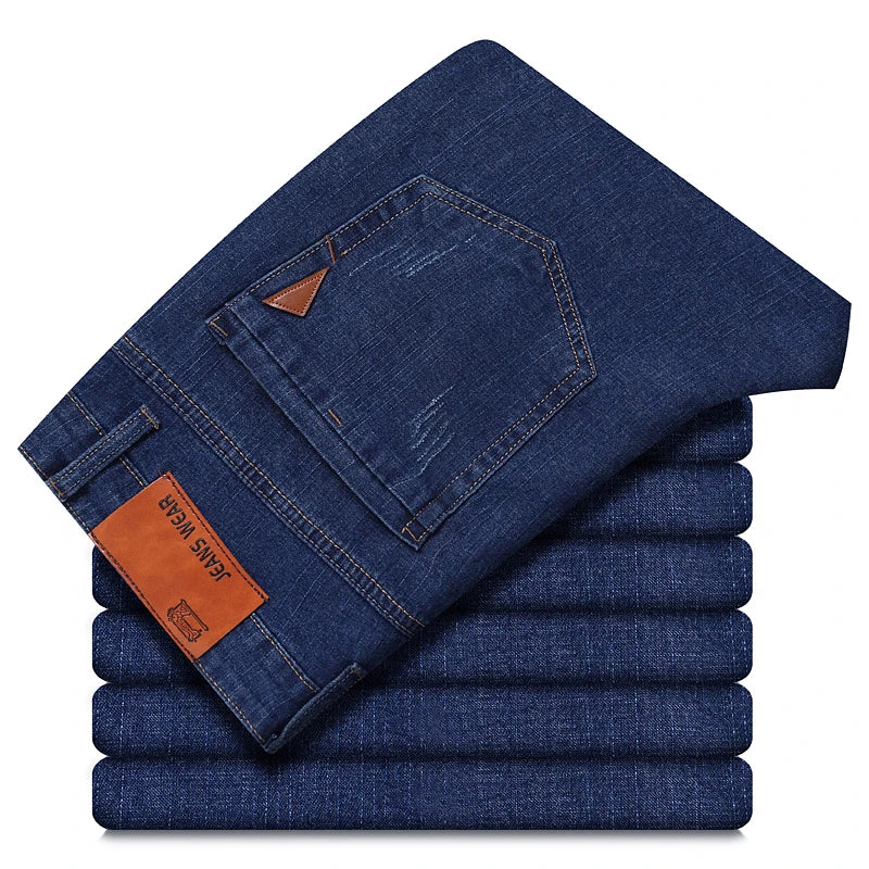 Jean Droit Homme Stretch Business Casual – Coupe Classique Printemps Été