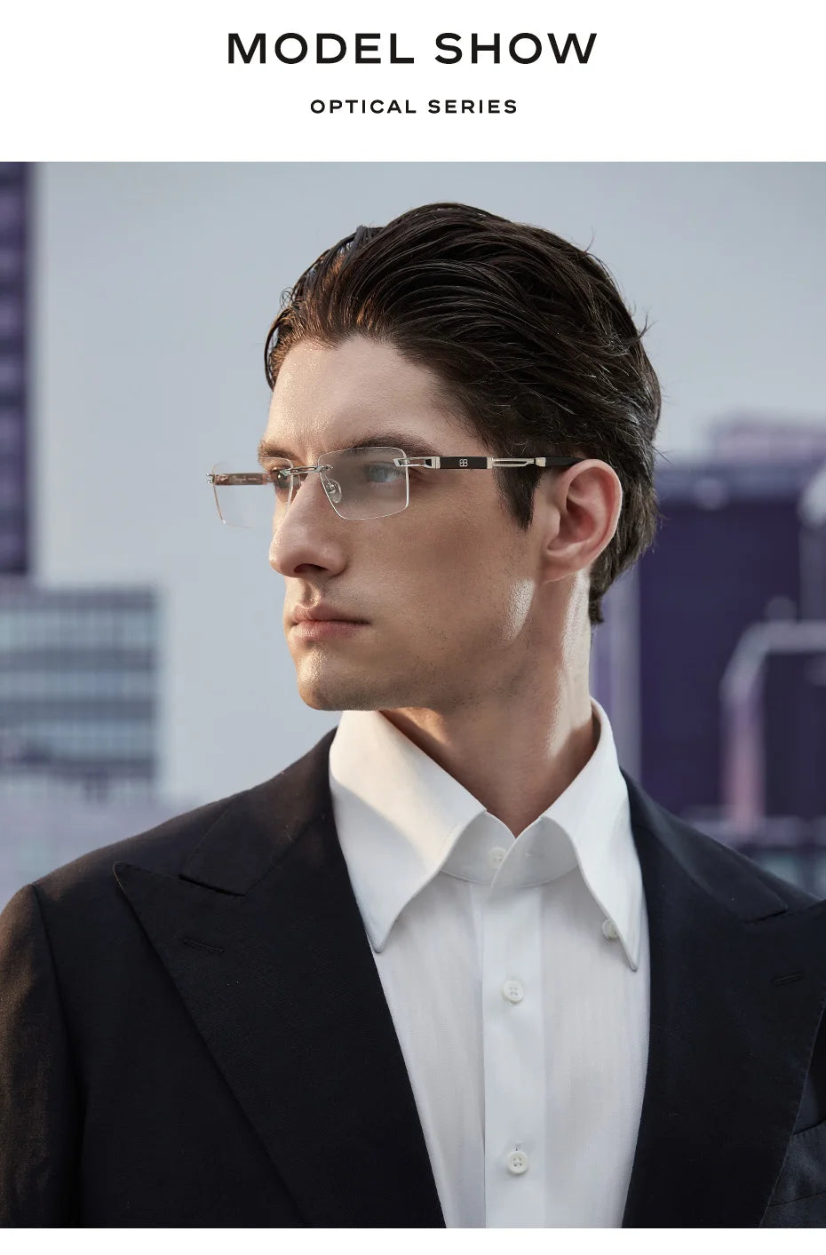 Montures Lunettes Homme Sans Monture Titane Pur CAPONI J23026
