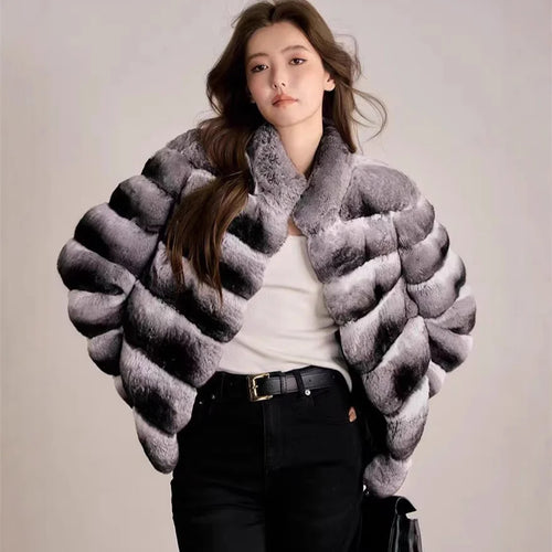 2026 The New Selling Faux Chinchilla Hair Short Coat Women A Variety Of Styles Optional Splicing Faux Totoro Fur Coat