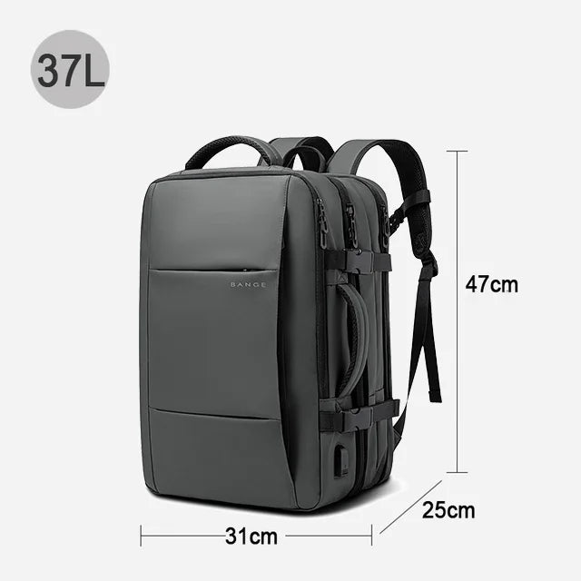 Sac à Dos Business Voyage BANGE – Grande Capacité 37-45L | Port USB | Laptop 17,3"