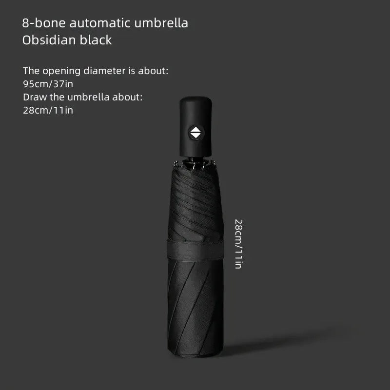 Parapluie pliant semi-automatique à 8 baleines – Unisexe