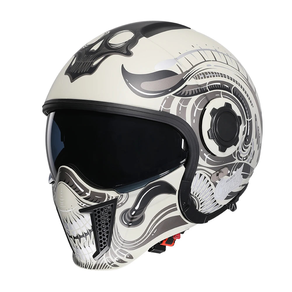 Casque Moto Modulable CYRIL OP12A – Double Visière, Homologué DOT & ECE, Boucle Rapide, Homme & Femme