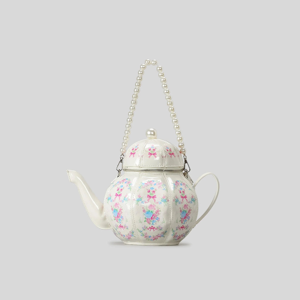 Sac Bandoulière Forme Théière avec Chaîne Perles – Sac À Main Femme