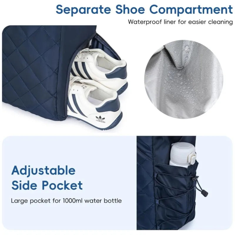 29L Tennis Handbag with Shoe Compartment Tennis Badminton One Shoulder Bags for 2-4 Rackets Waterproof Lightweight Bag Men Women