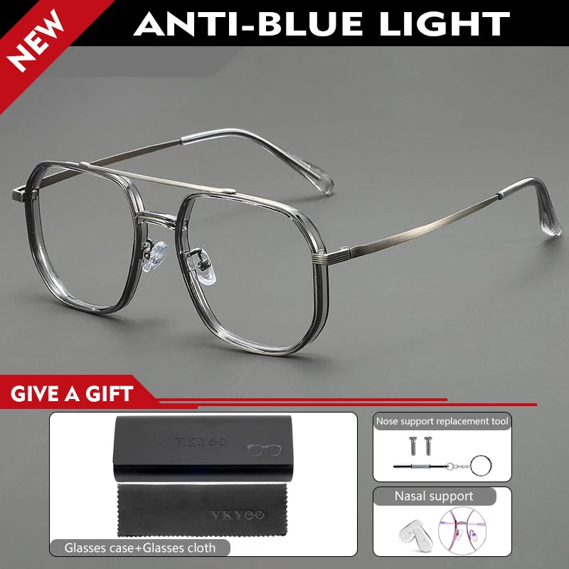 Lunettes de Lecture CAIDERONI Photochromiques Style Pilote – Anti-Lumière Bleue, Prescription Personnalisable, Mixte