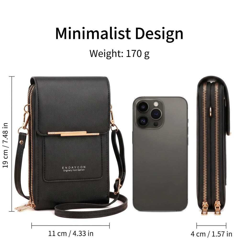 Sac Téléphone Bandoulière Anti-RFID Pomelo Best – Cuir PU, Écran Tactile, 4 Coloris