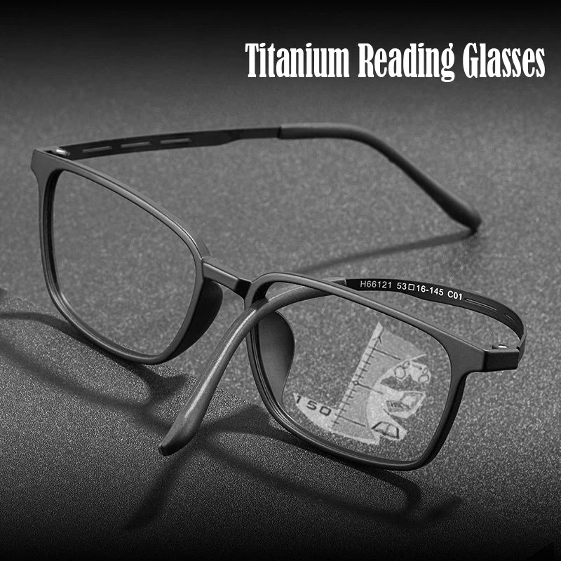 Lunettes de Lecture Progressives en Titane Pur – Anti-Lumière Bleue, Homme & Femme