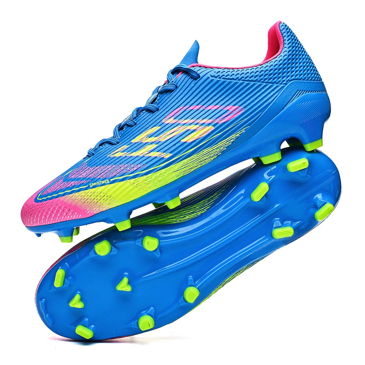 Chaussures de Football AG/FG – Tige PU, Crampons TPU Longs, Anti-dérapantes | Unisexe