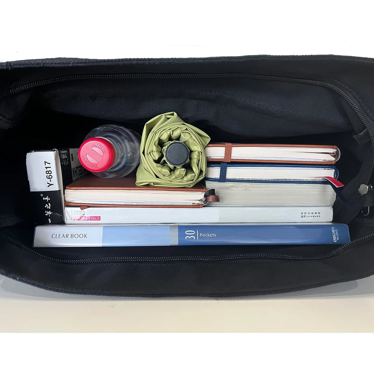 Sac Bandoulière Toile Grande Capacité – Style Rétro Preppy, Mixte, Sac Messenger Étudiant