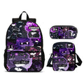 Murder Drones 3pcs Set Backpack 47cm/18.5inch Large Capacity Backpack Shoulder Bag Pencil Case Book Bags for Boys Girl Best Gift