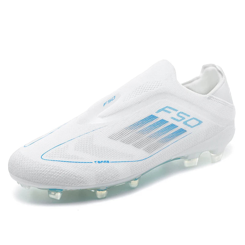 Men's Football Boots Without-lace Youth FG/TF Field Training Studded Fast Soccer Cleats Professional Non Slip Football Shoes