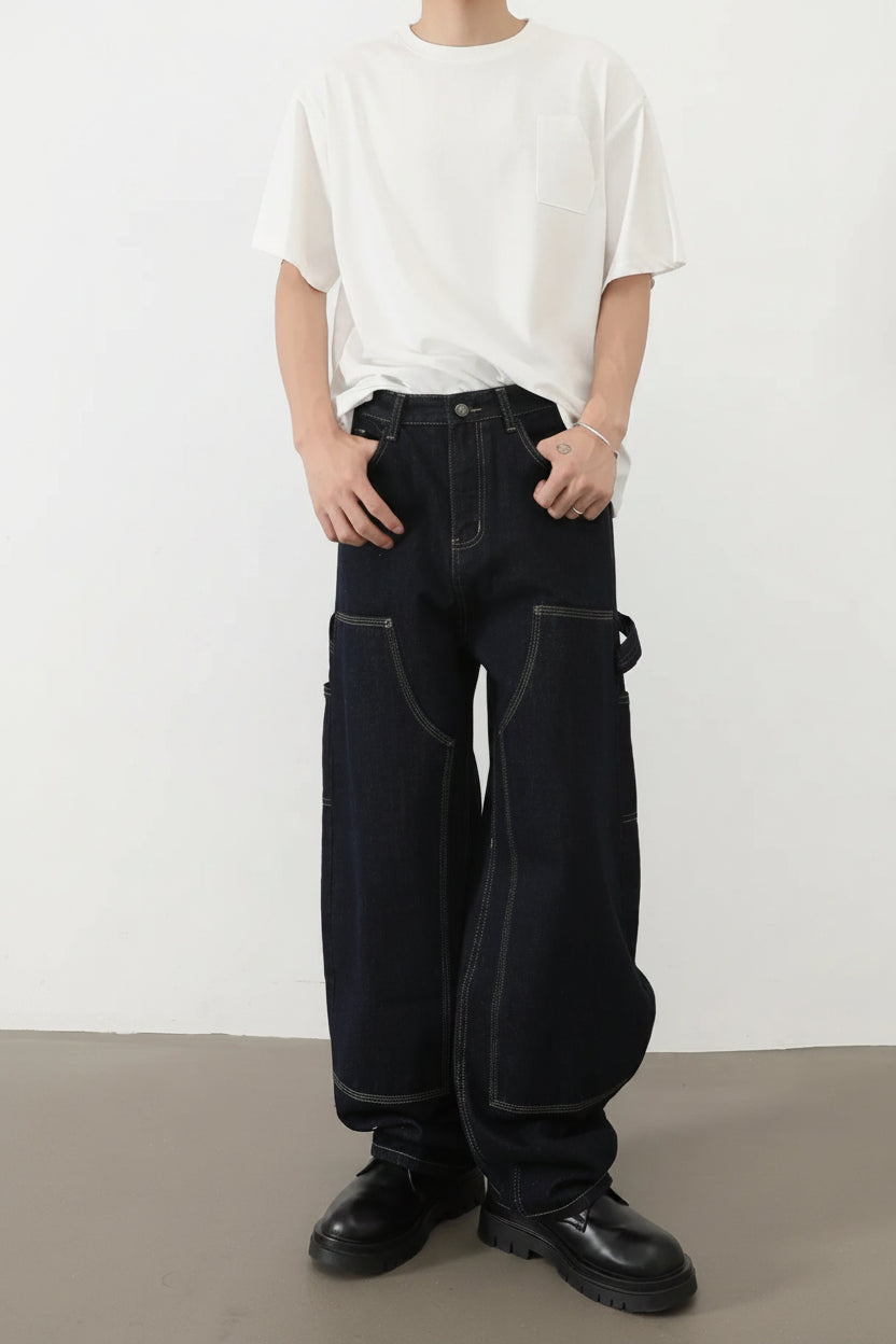 Salopette Jean Homme – Style Rétro Américain Déconstruit Loose