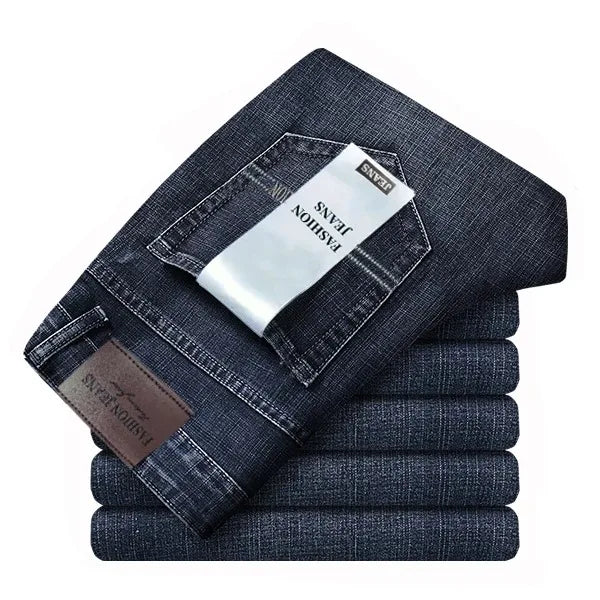Jean Business Casual Homme Coupe Droite Stretch – Style Classique Toutes Saisons