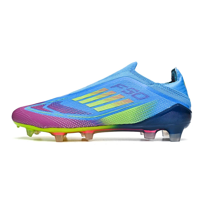 Men's Football Boots Without-lace Youth FG/TF Field Training Studded Fast Soccer Cleats Professional Non Slip Football Shoes