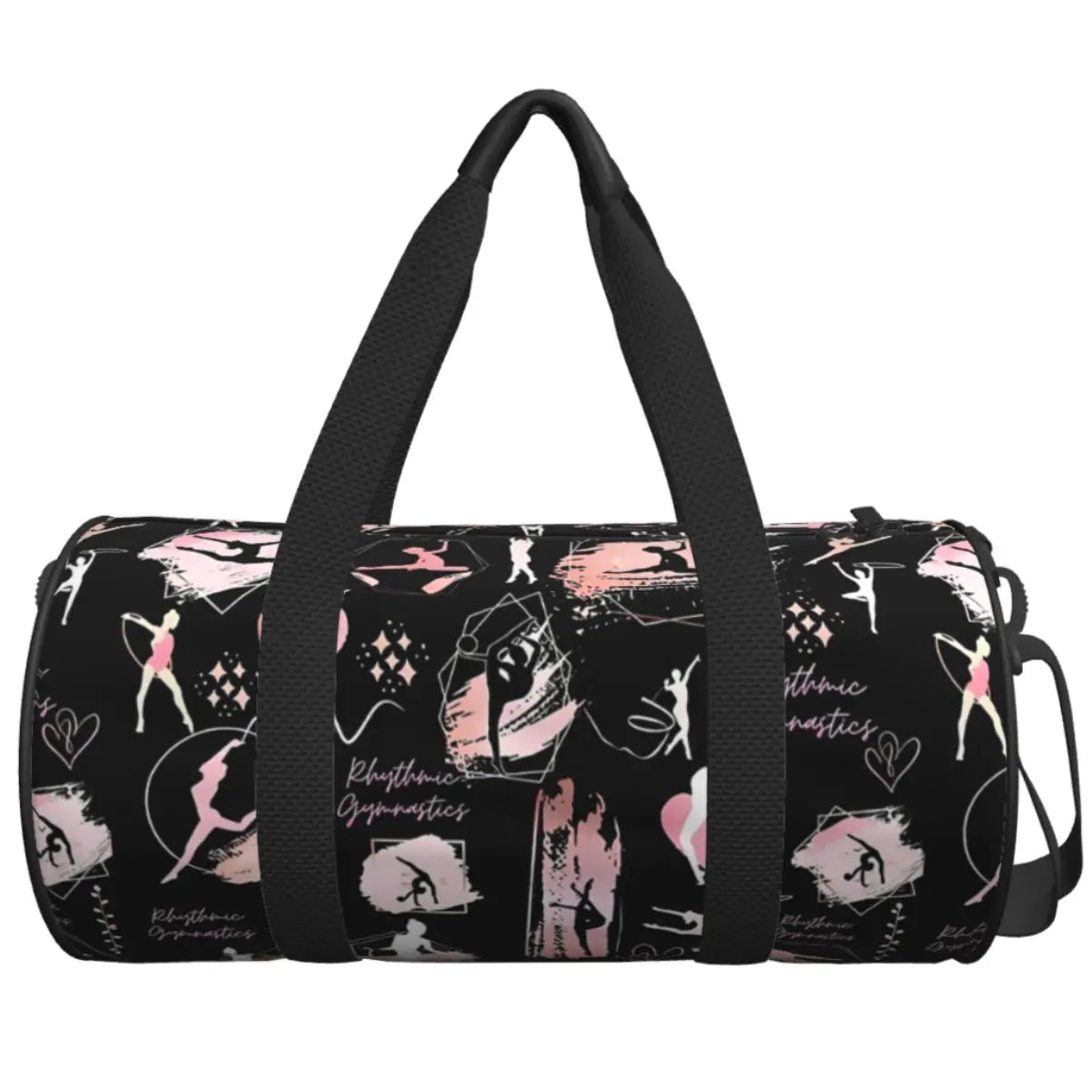 Gymnastics Girl Colorful Pattern Modern Sport Gym Bag Training Sports Bags Men with Shoes Retro Fitness Bag Weekend Handbags