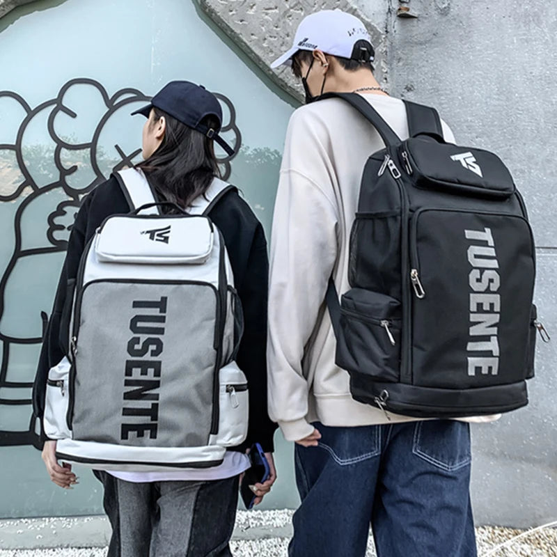 Gym Fitness Backpack Sports Yoga Bag with Shoes Pack Outdoor Hiking Climbing Luggage Rucksack College Student Weekend Schoolbag