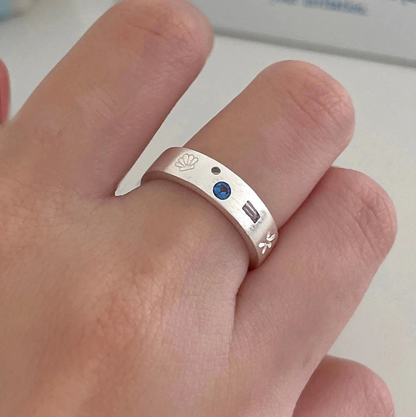 Bague Lotus en Argent Sterling 925 Femme – Texture Rétro & Ajustable | Cadeau Bijou