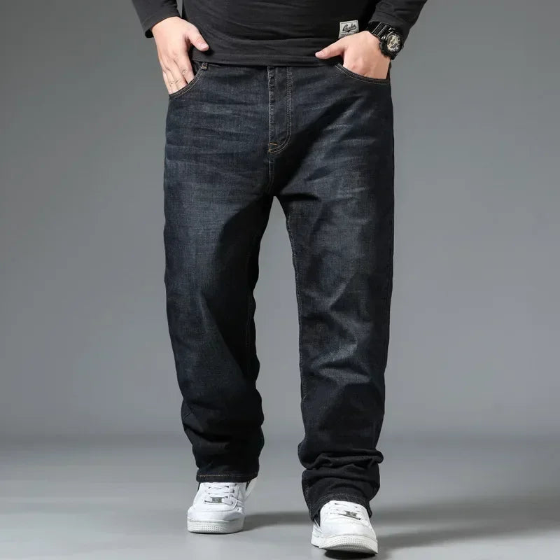 Jean Droit Homme Grande Taille Loose Smart Casual 2 Coloris Tailles 28 à 50