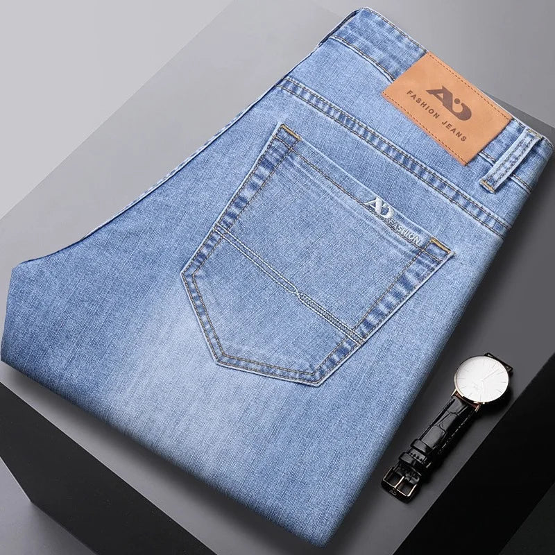 Jean Droit Homme Business Casual – Coupe Confort Élastique Toutes Saisons | 2026