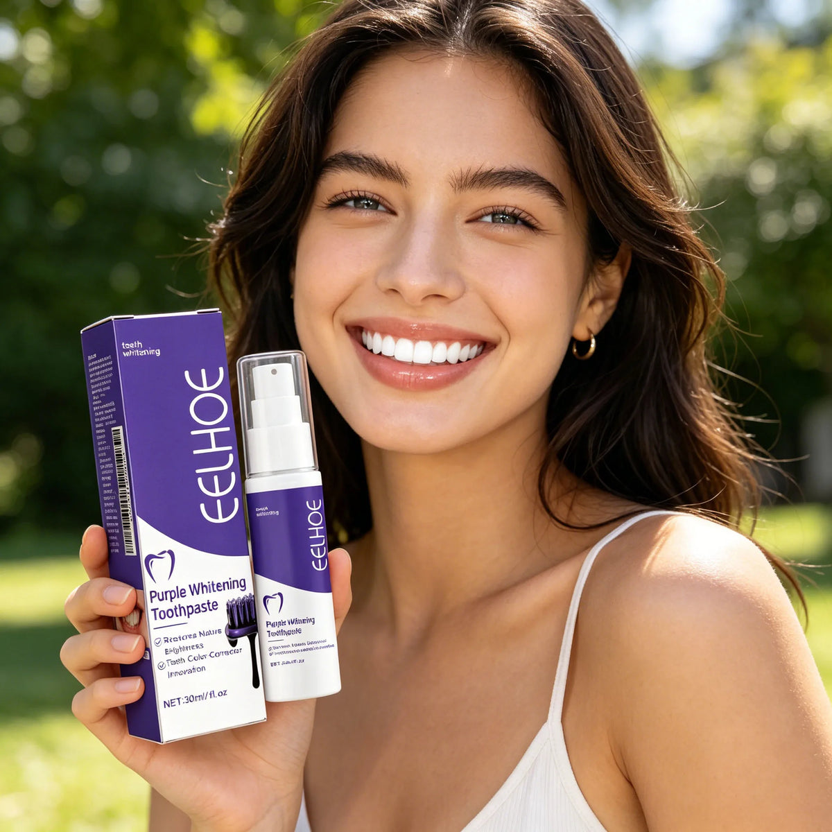 Purple Whitening Toothpaste Removes Plaque Stains Yellow Cleaning Oral Hygiene Color Corrector Tooth Bleaching Agents Toothpaste
