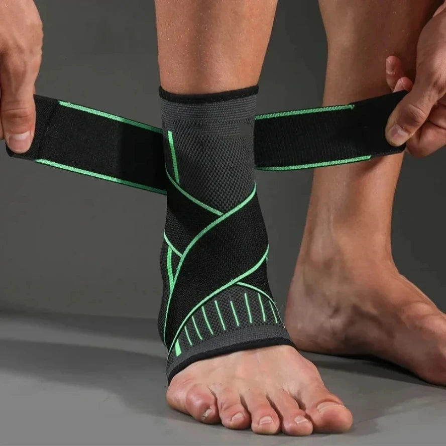Chevillère de Sport Élastique avec Bandage de Compression