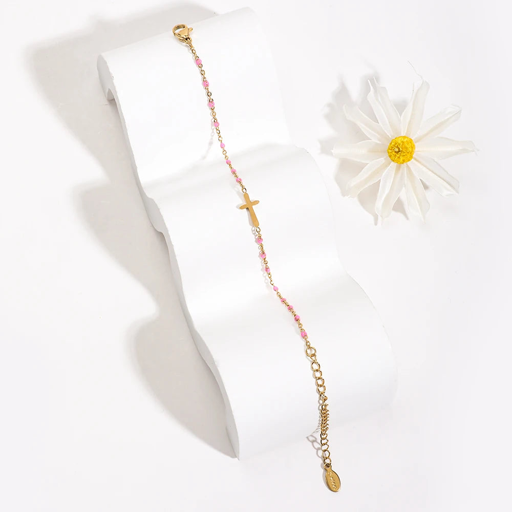 Bracelet Bohème Fin en Acier Inoxydable – Charme Géométrique Femme | ZMZY