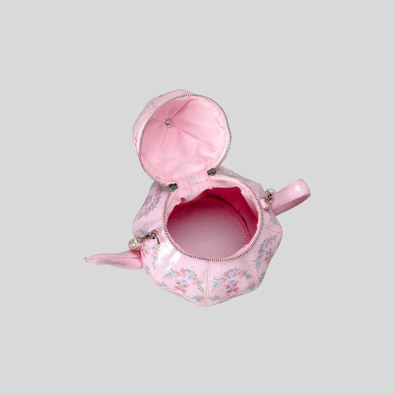 Sac Bandoulière Forme Théière avec Chaîne Perles – Sac À Main Femme