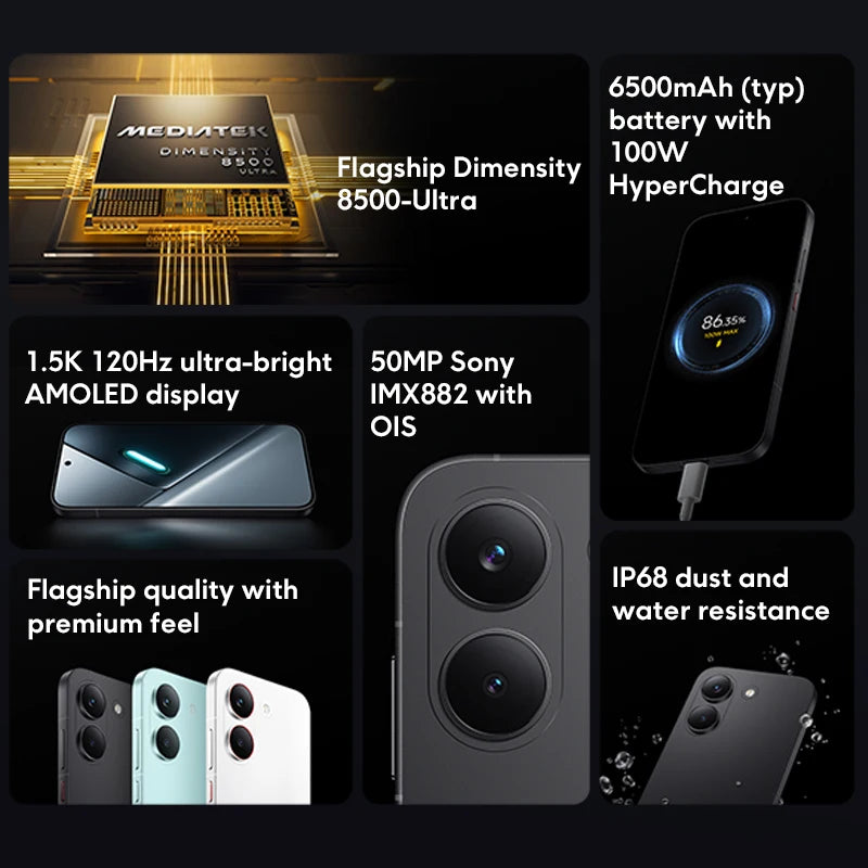 Global Version POCO X8 Pro, battery mAh, HyperCharge 100 W, main camera 50 MP, NFC compatible