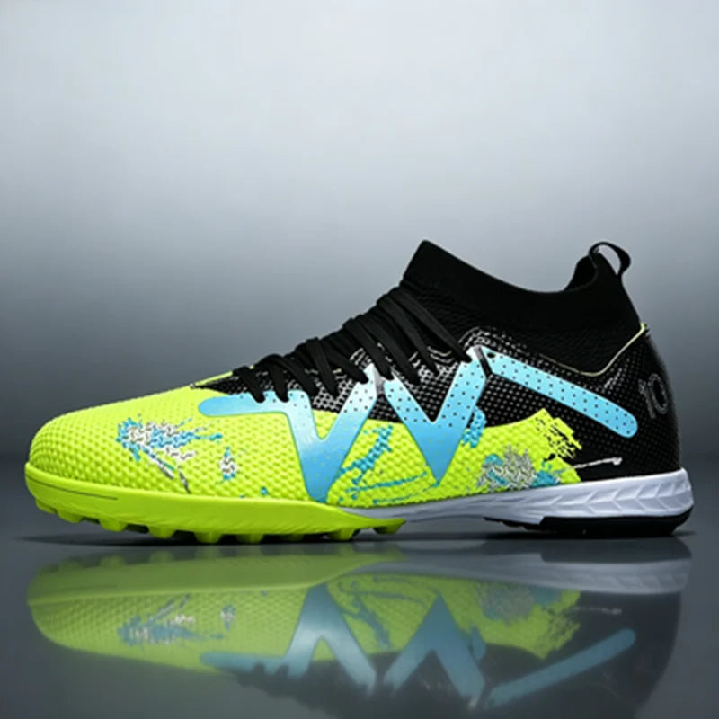 Unisex TF Soccer Shoes, Retro-inspired Design, Premium PU Leather, Durable Rubber Turf Outsole, Blends Style and Performance.