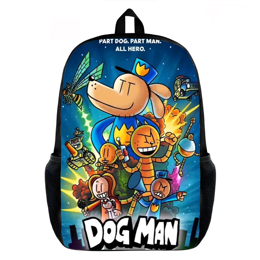 Sac à Dos Cartoon Dog Man – 40 cm | Enfant École & Laptop | Cadeau Anniversaire