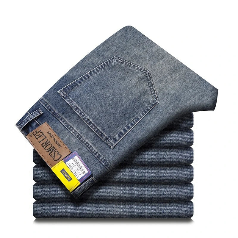 Jean Slim Fit Jambe Droite Homme – Denim Confortable Toutes Saisons