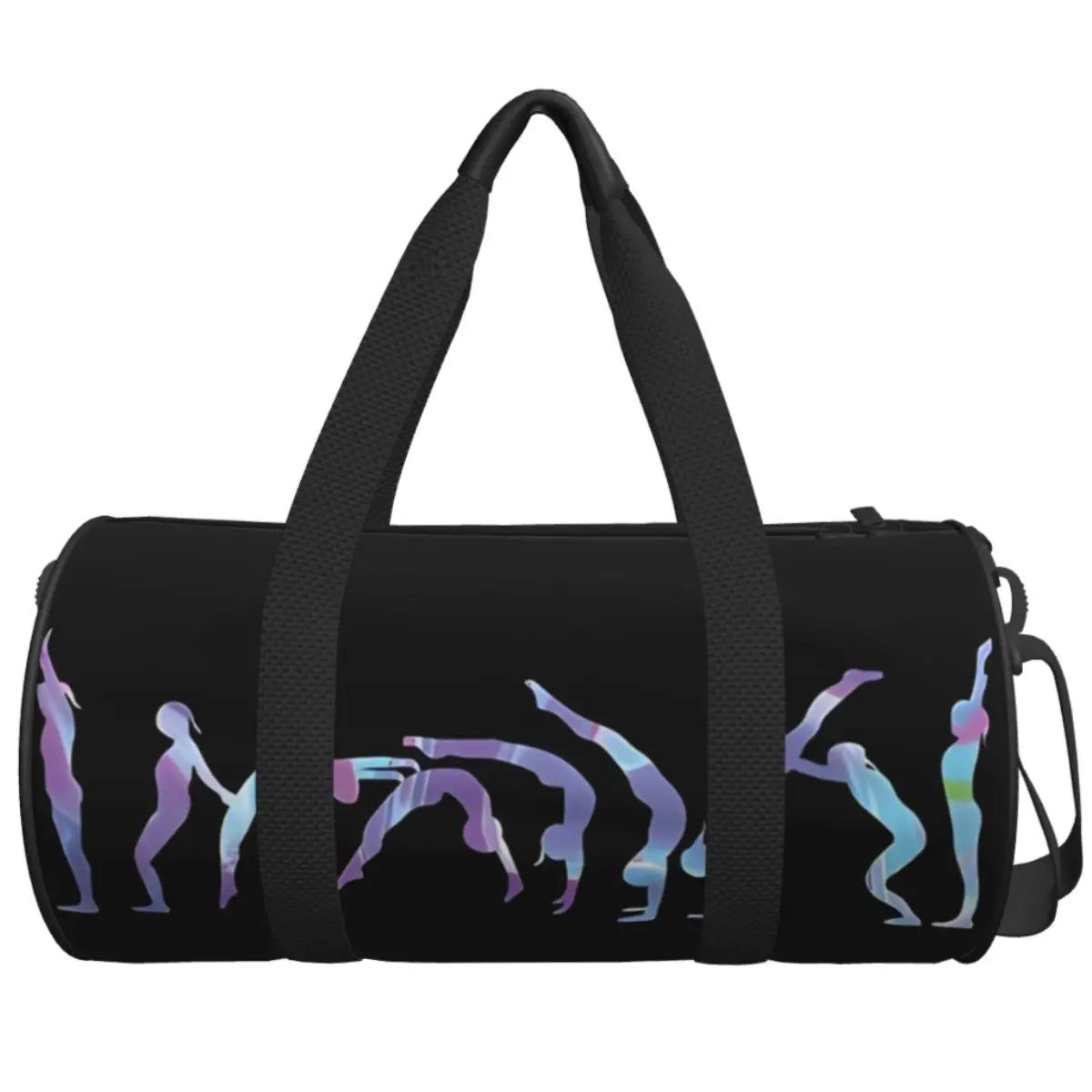Gymnastics Girl Colorful Pattern Modern Sport Gym Bag Training Sports Bags Men with Shoes Retro Fitness Bag Weekend Handbags