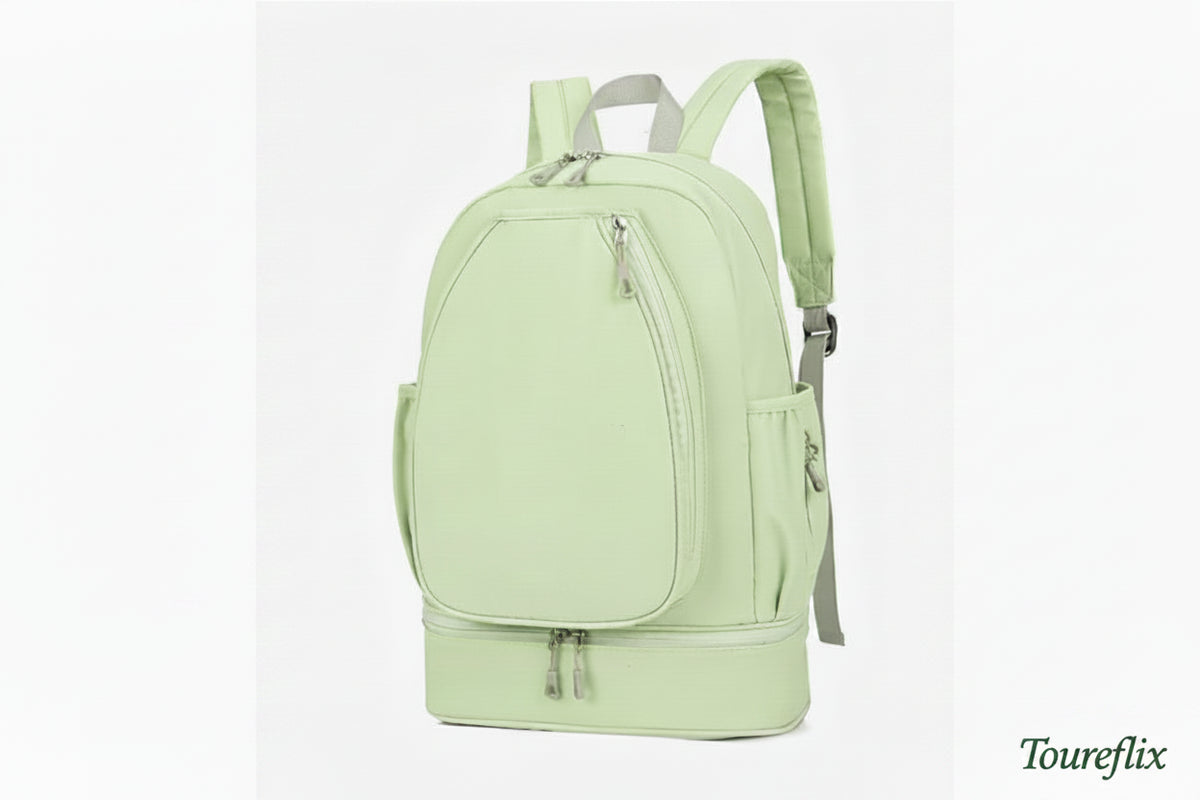 Outdoor Fitness Gym Backpack Badminton Tennis Rackets Training Bag Dry Wet Shoes Pocket Yoga Bag Large Student Storage Schoolbag