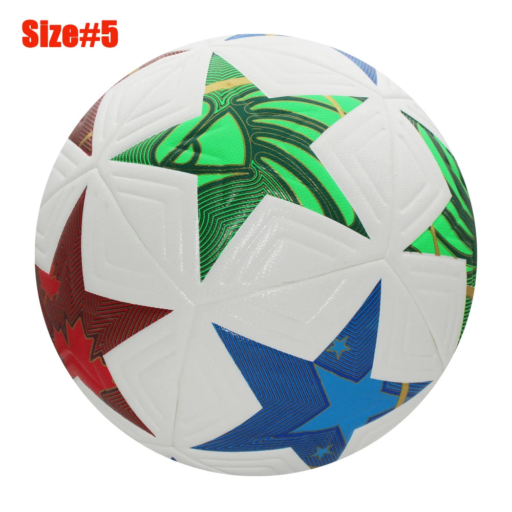 Ballon de Football Officiel Taille 5 – Matière PU Haute Qualité, Coutures Thermosoudées